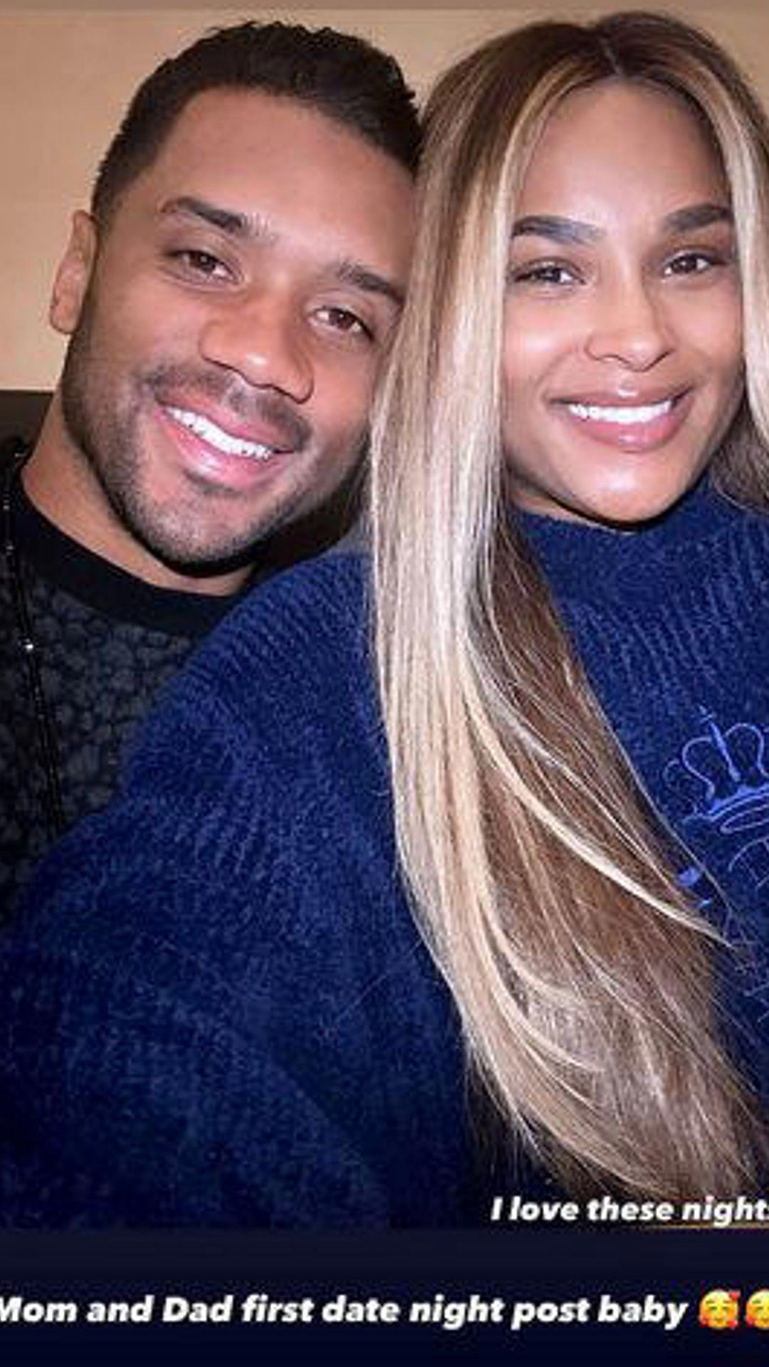 Russell Wilson and Ciara celebrate a special date night.