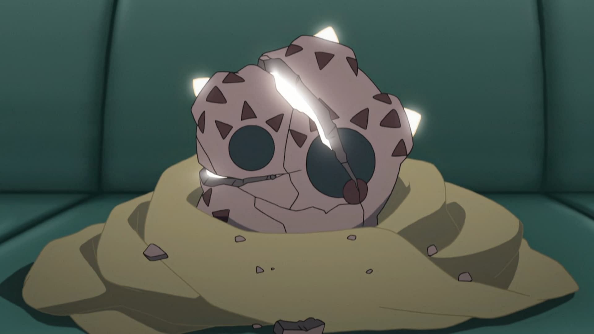 Minior Meteor Form in the anime (Image via The Pokemon Company)