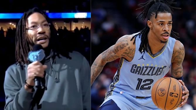 “We proud of you shorty”: Derrick Rose gives wholesome welcome back monologue for Ja Morant at Grizzlies homecourt