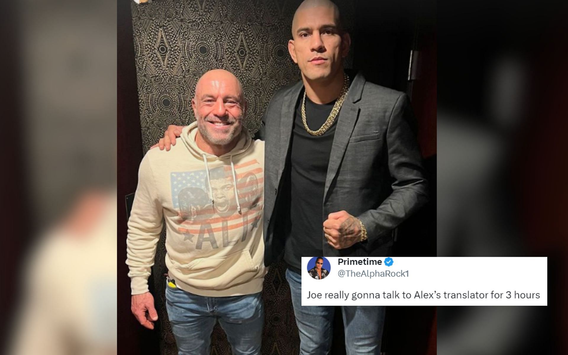 Joe Rogan (left) and Alex Pereira (right) [Images Courtesy: @alexpoatanpereira on Instagram]