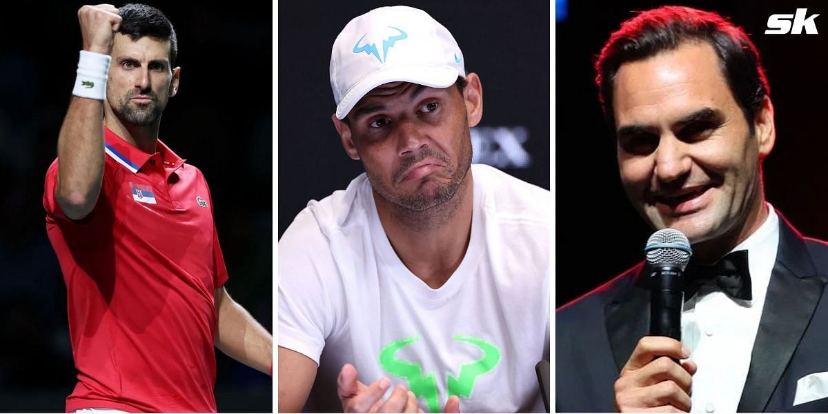 Novak Djokovic, Rafael Nadal, and Roger Federer (From Left to Right)