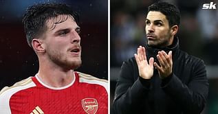 "Well he's played there before" - Arsenal boss Mikel Arteta reveals why he tried using Declan Rice in an unusual position in 1-1 draw against PSV