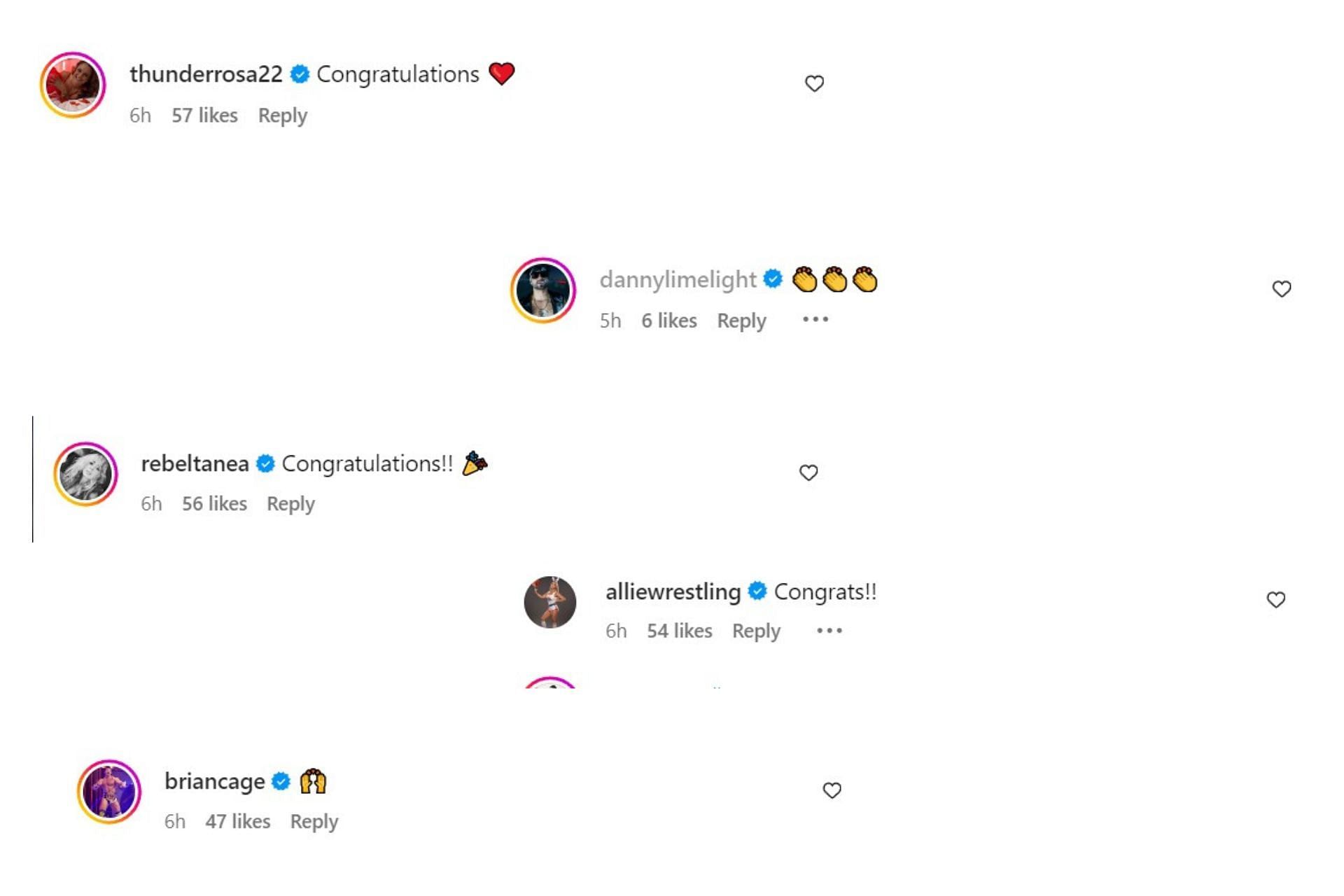 AEW stars react to Shotzi&#039;s wedding post.