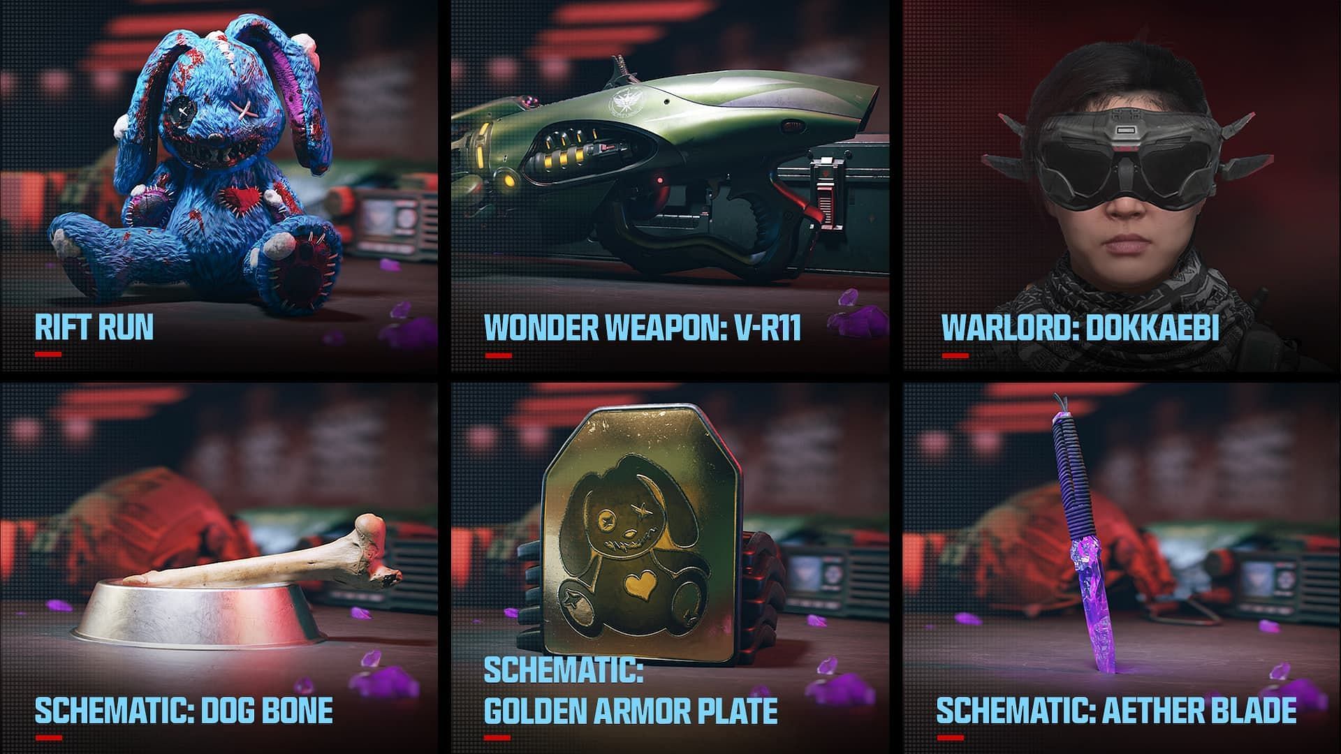 All new Schematics in Modern Warfare 3 Zombies: Aether Blade, Rift Run ...