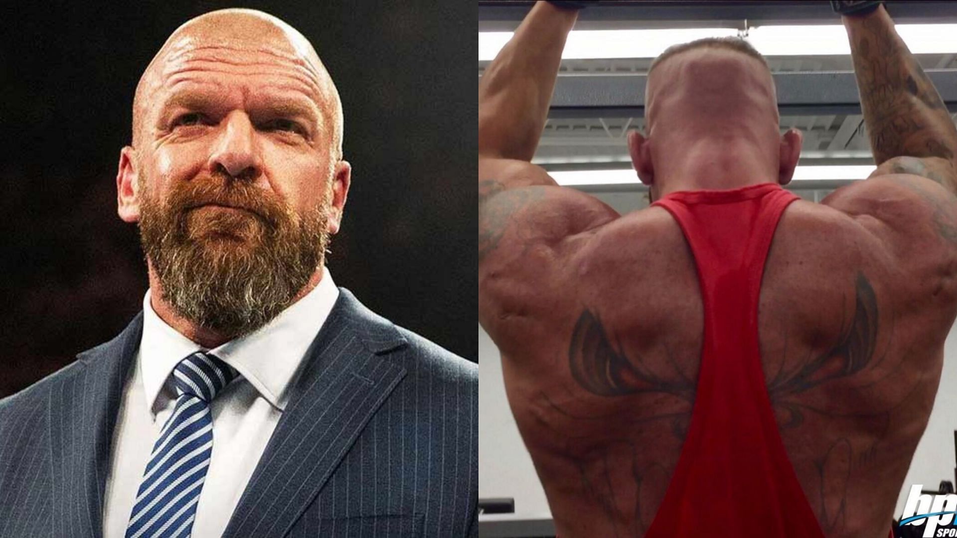 WWE Chief Content Officer Triple H (left) and Matt Morgan (right)