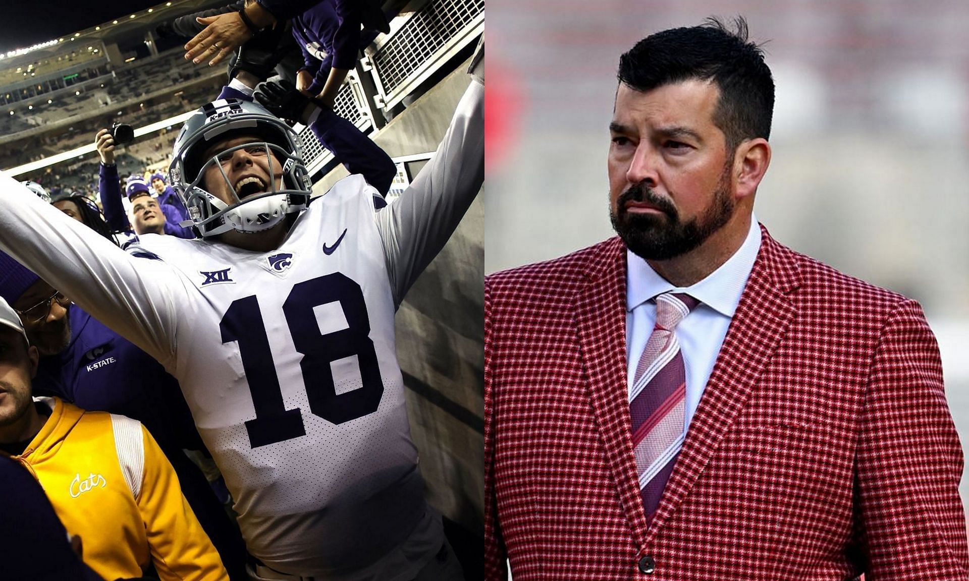 Quarterback Will Howard (left), Ohio State coach Ryan Day (right)