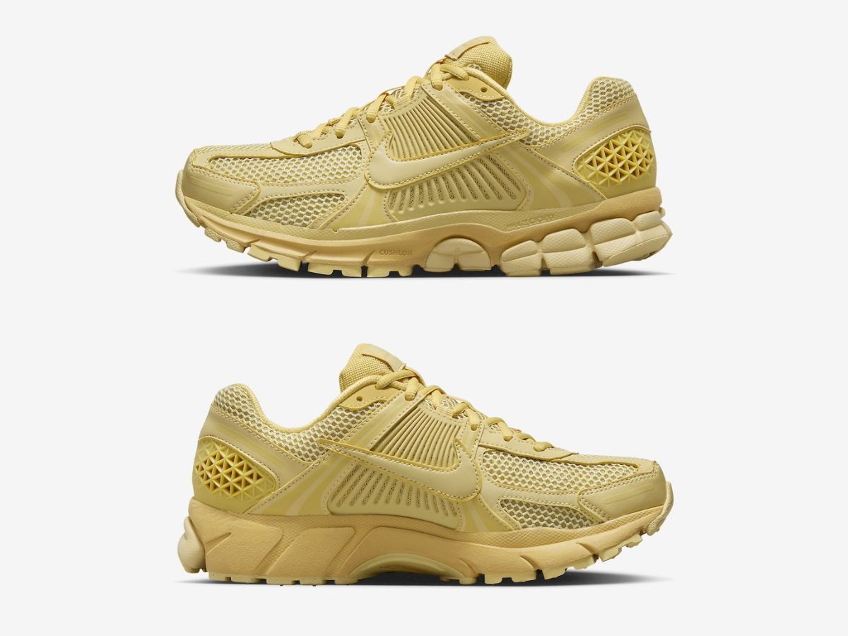 Nike Zoom Vomero 5 &ldquo;Saturn Gold&rdquo; sneakers (Image via SBD)