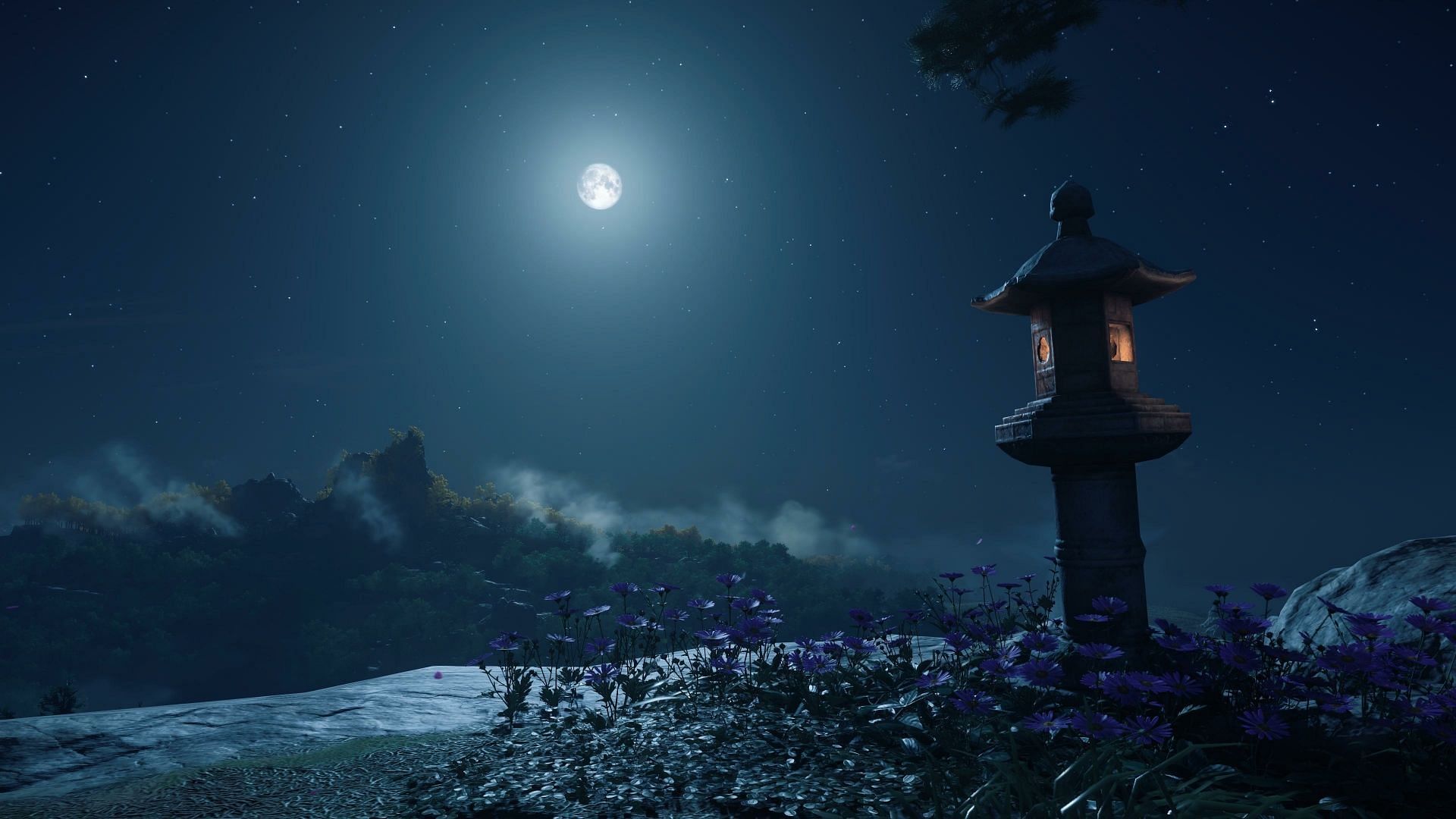 Un paysage au clair de lune.  (Image via Sucker Punch)