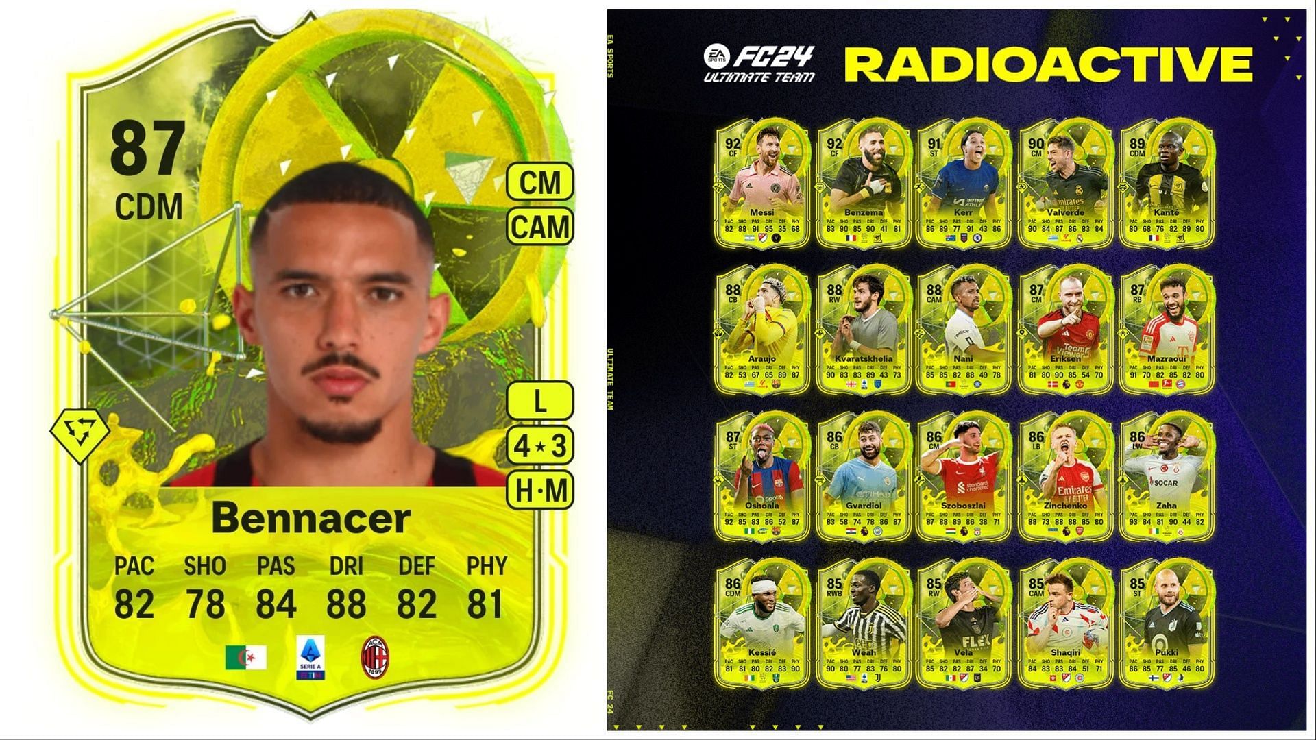 Radiaoctive Ismael Bennacer is now available (Images via EA Sports)