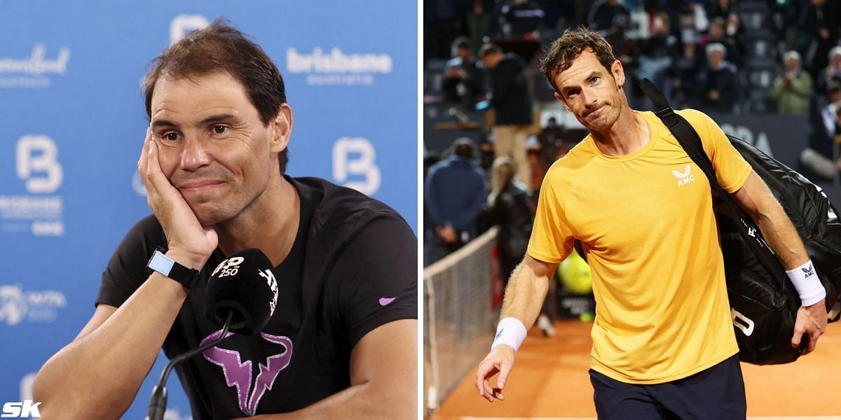 Rafael Nadal (L) and Andy Murray (R)