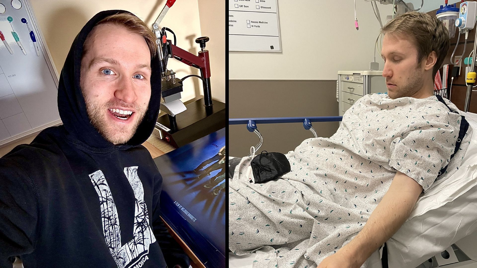YouTuber McJuggerNuggets was rushed to a hospital for an unconfirmed sickness (Image via Jesse Ridgway/X)