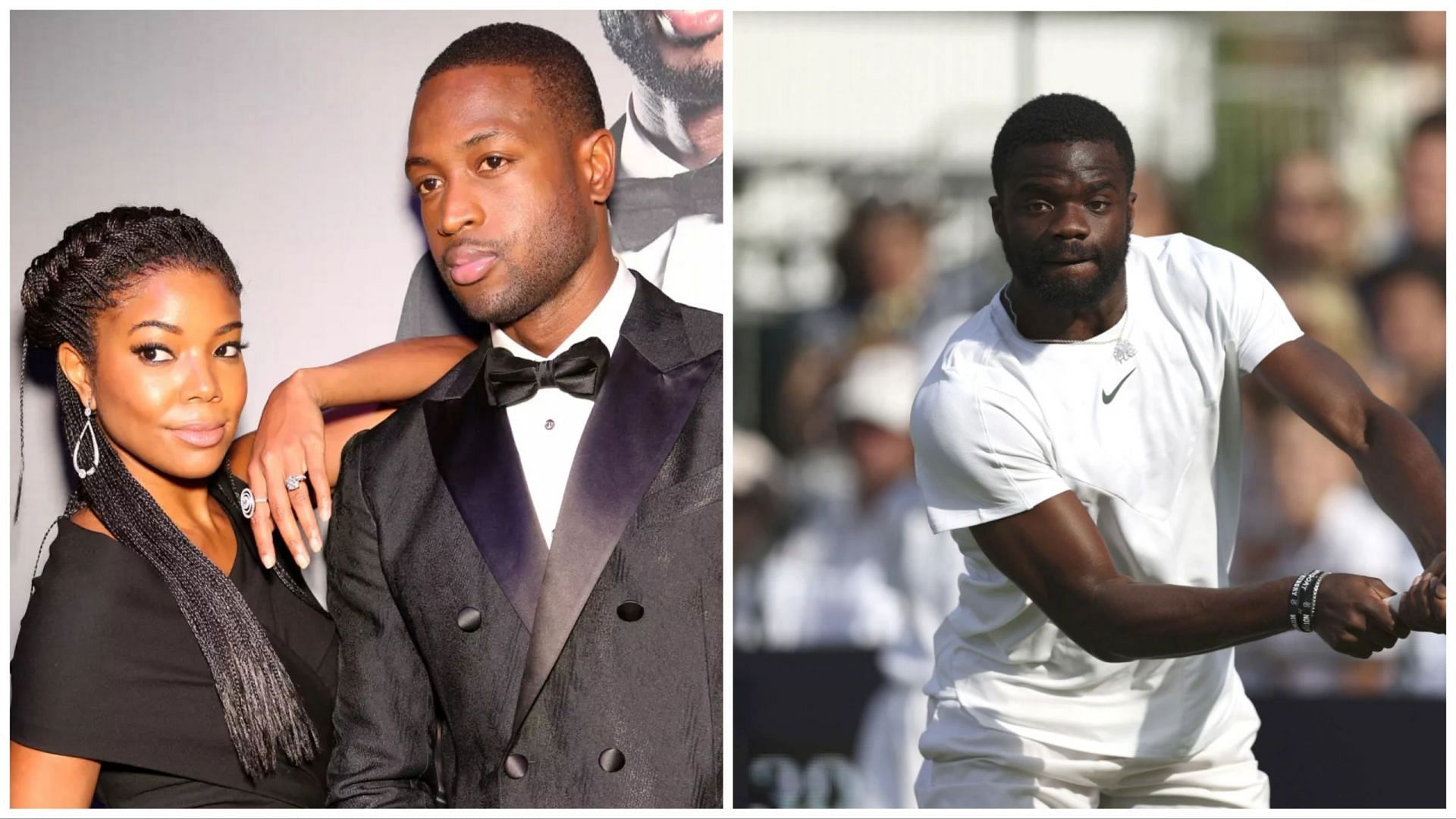 Tennis Star Frances Tiafoe (right) revealed that his celebrity crush was Dwyane Wade