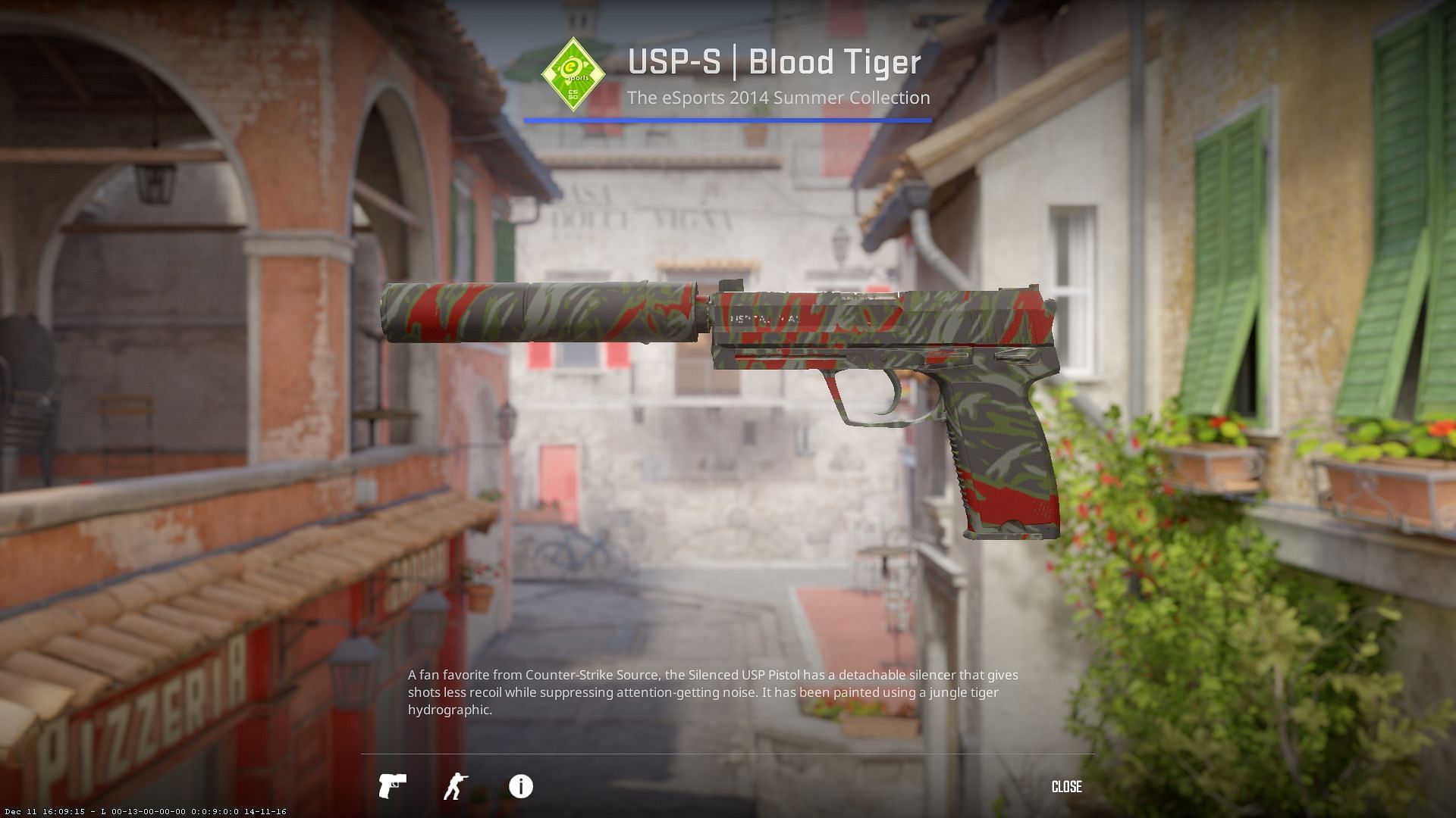 USP-S Blood Tiger (Image via Valve)