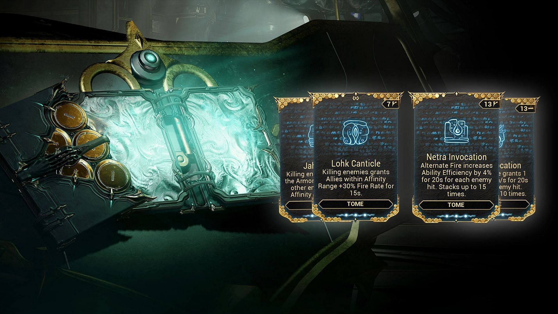 Tome mods can only be used in tome secondary weapons (Image via Digital Extremes)