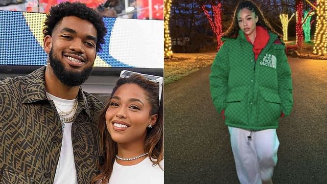Karl-Anthony Towns' girlfriend Jordyn Woods flaunts $5,000 Gucci x The North Face collab