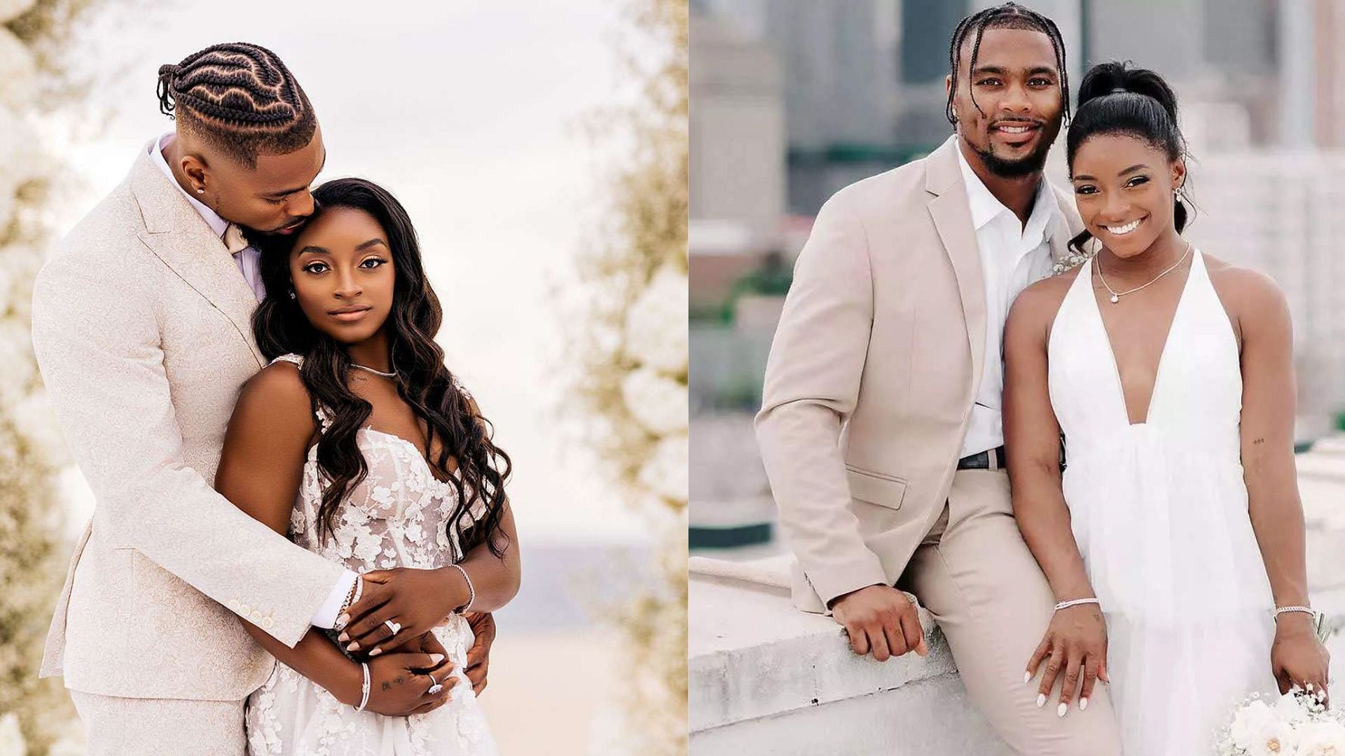 Simone Biles and Jonathan Owens (Image via Sportskeeda)