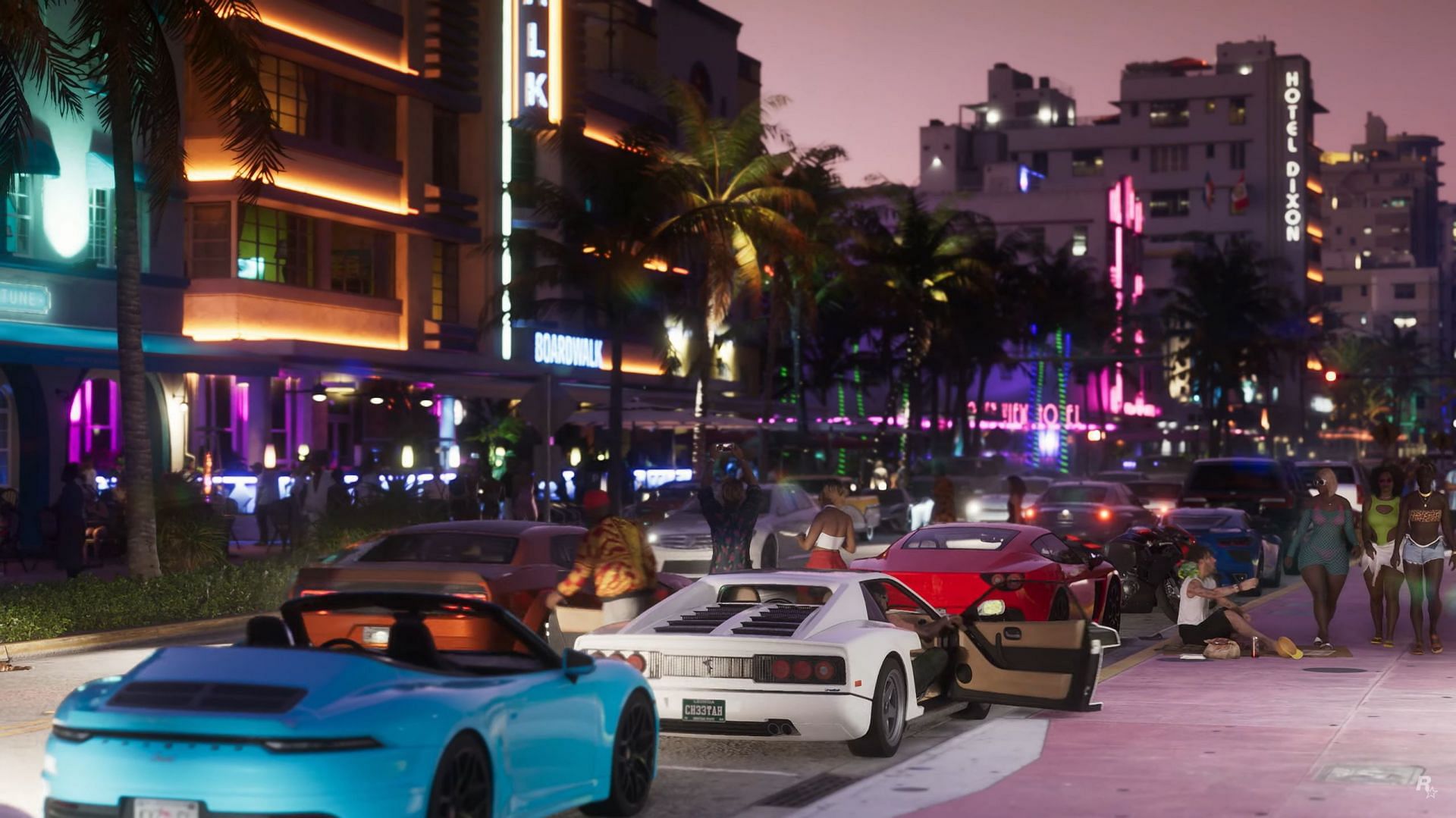 A scene of nighttime in GTA 6 (Image via Rockstar Games/YouTube)