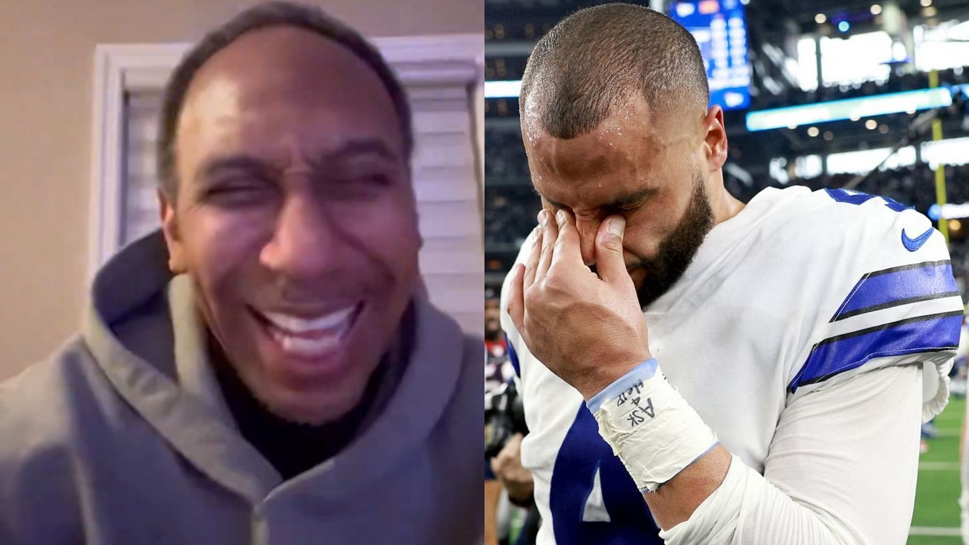 Stephen A. Smith and Dallas Cowboys quarterback Dak Prescott