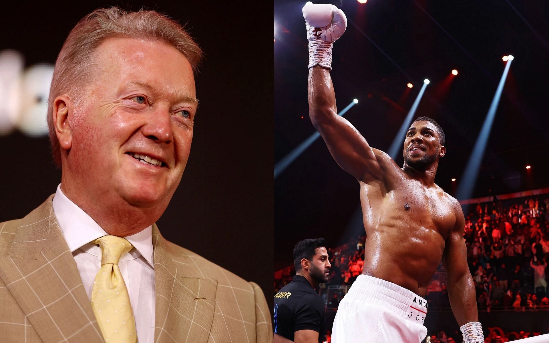 Frank Warren (L) has a fight in mind for Anthony Joshua (R) [Getty Images]