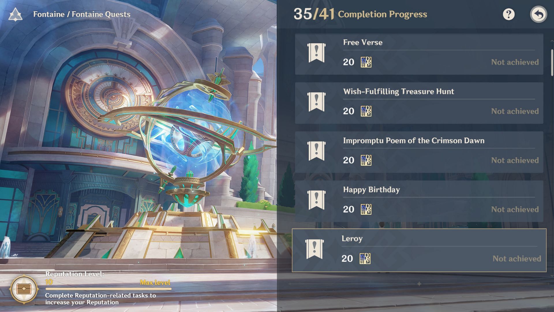 All 4.3 Quest list (Image via HoYoverse)