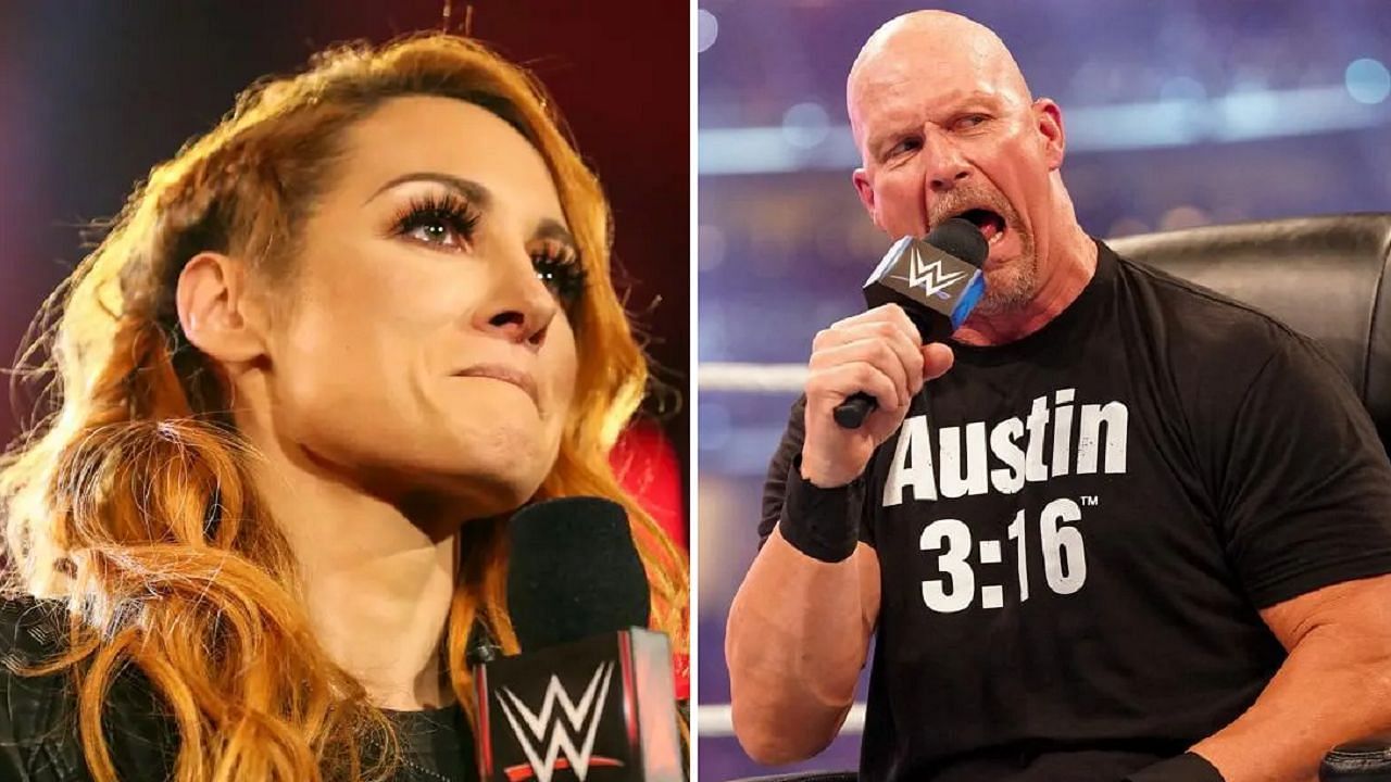 Becky Lynch (left); Stone Cold (right)