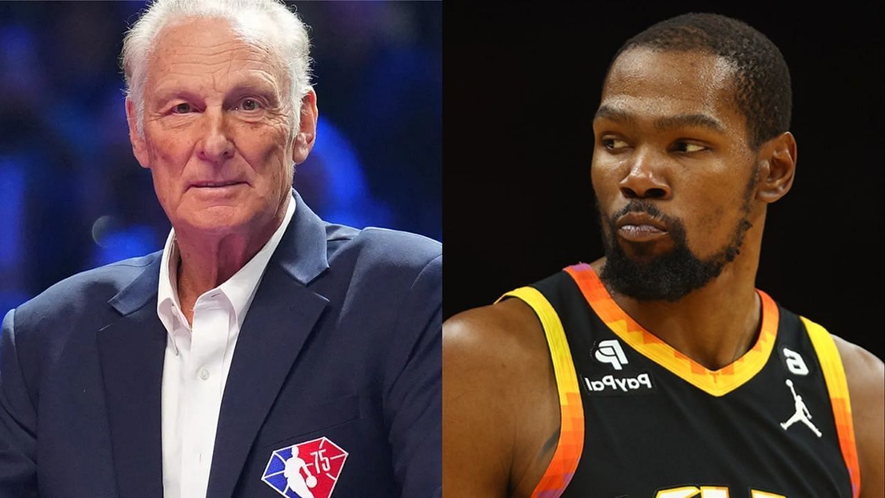 Rick Barry (L) and Kevin Durant (R)