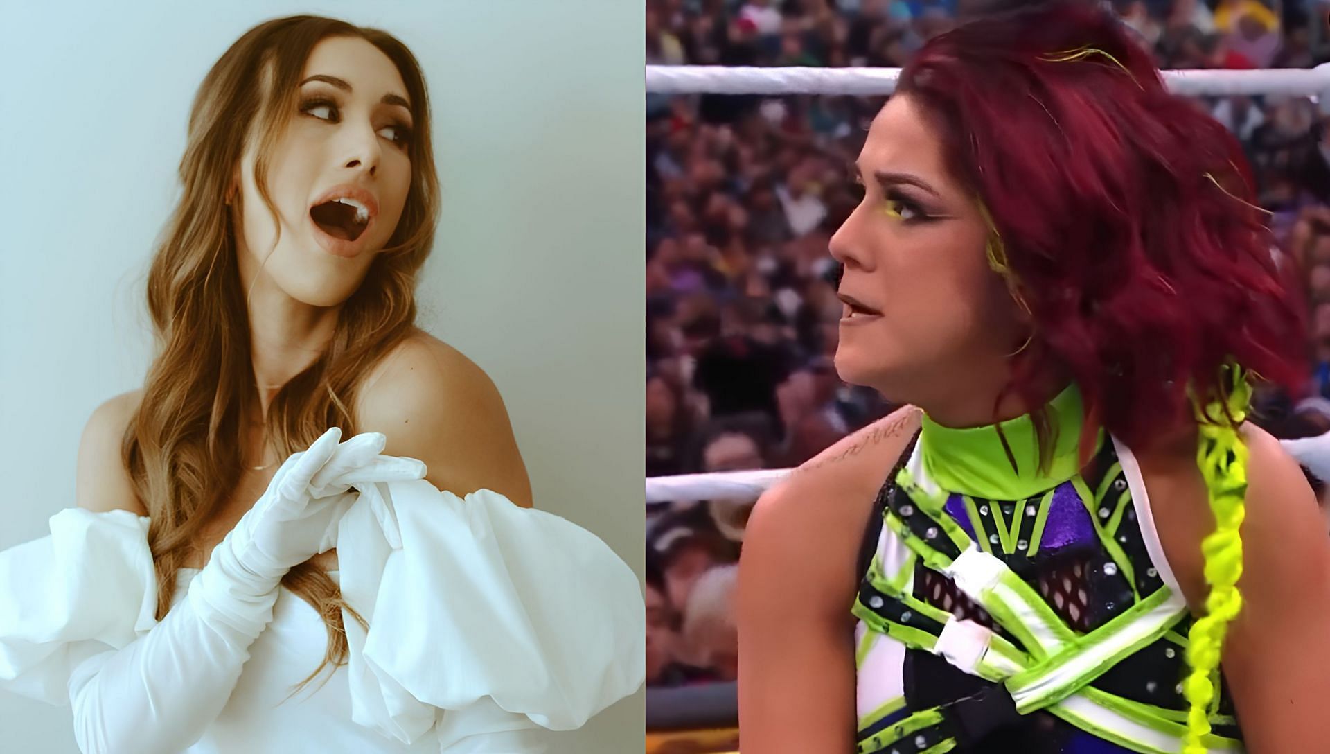 WWE Superstars Carmella(left) and Bayley(right)