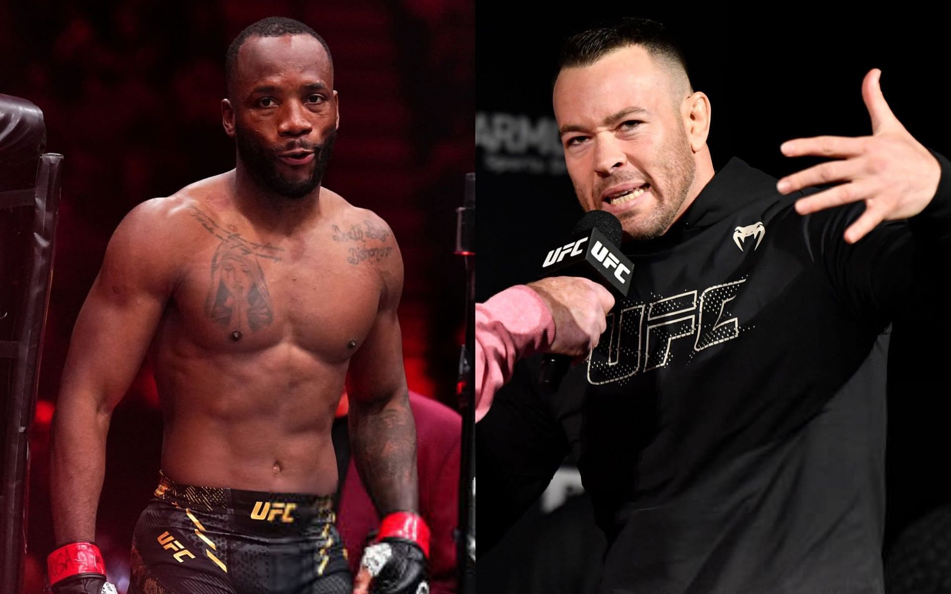 Colby Covington (right) shares more controversial words about Leon Edwards