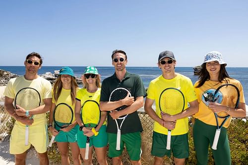 Ajla Tomljavonic, and Alex de Minaur with their teammates in Perth ahead of the 2024 United Cup.