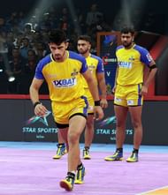 Narendar Kandola trying to escape Rinku's ankle hold.(Credits: PKL)