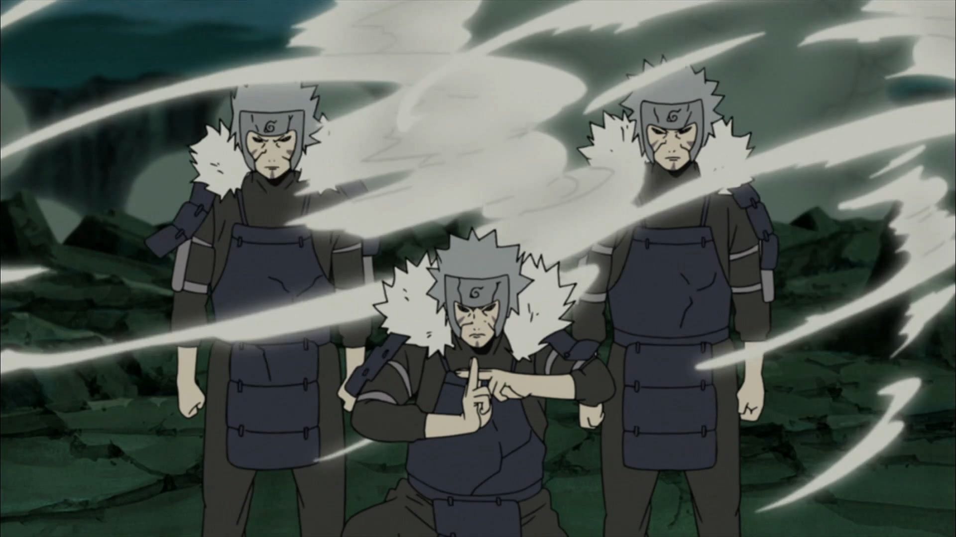 Tobirama using the Shadow-Clone Jutsu (Image via Studio Pierrot)