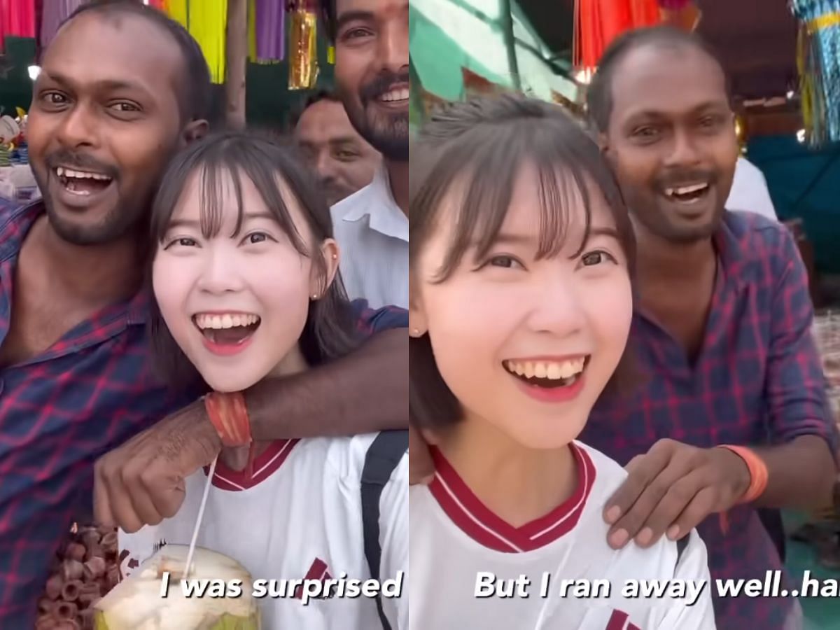 Korean YouTuber grabbed by stranger while vlogging (Image via YouTube/Kelly)