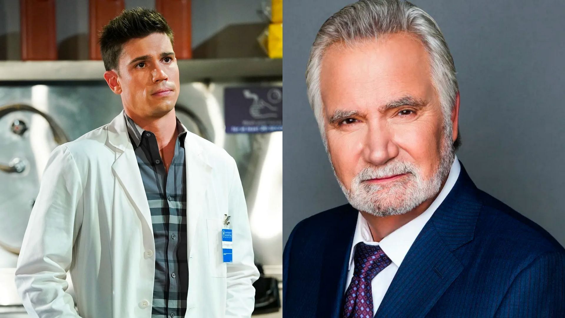 (L) Dr. Finnegan teams up with Bridget to save (R) Eric&#039;s life (Image via CBS)