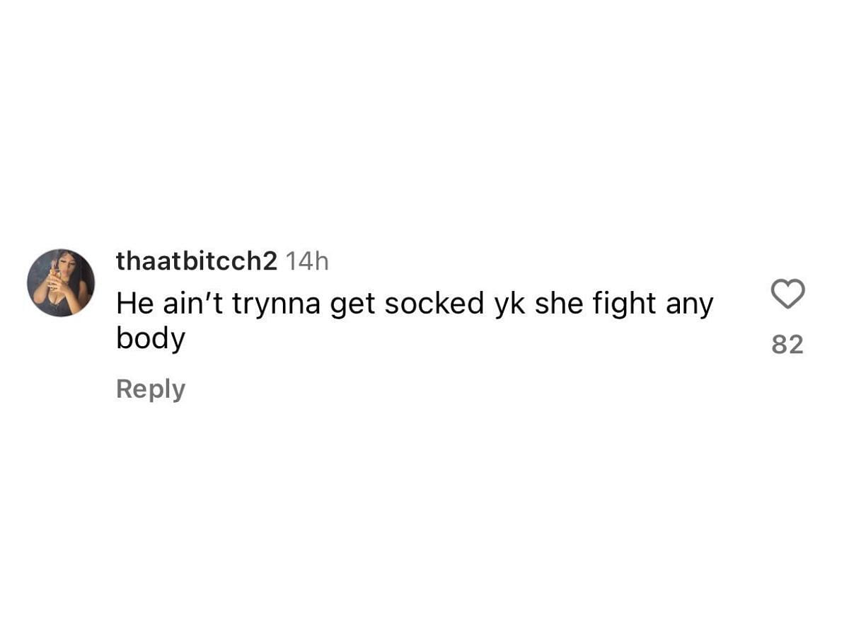 Another user believes that Rock will fight anybody (Image via @thaatbitcch2 on Instagram)