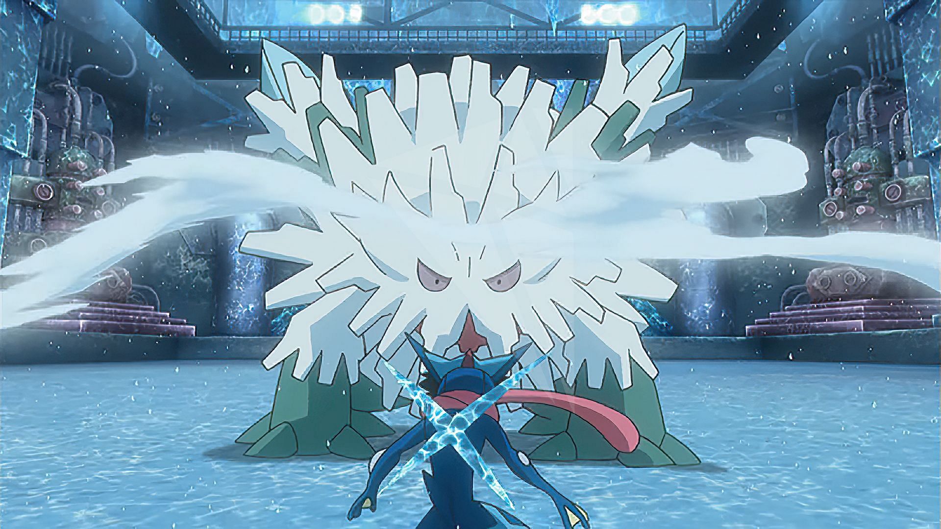 Mega Abomasnow in the anime. (Image via The Pokemon Company)