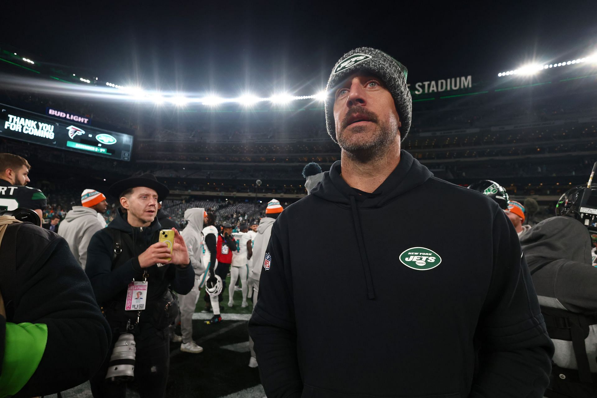 Aaron Rodgers at Miami Dolphins vs. New York Jets