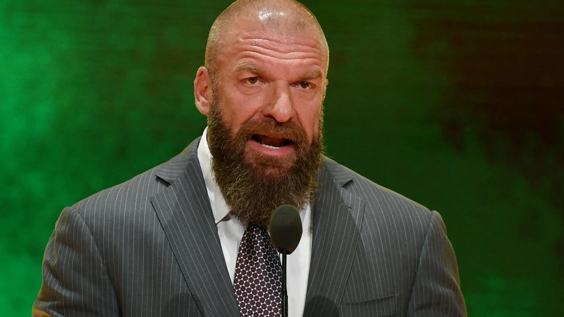 WWE Chief Content Officer Triple H speaks to fans and media