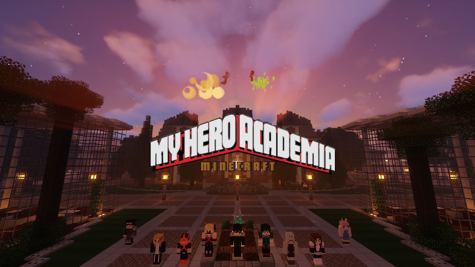 My Hero Academia brings Minecraft fans into the mythos of Kohei Horikoshi&#039;s world of heroes and villains (Image via R3TR0st/CurseForge)