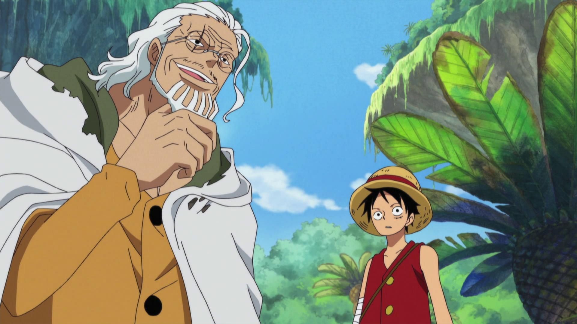 Rayleigh training Luffy (Image via Toei Animation, One Piece)