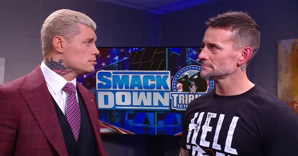 Cody Rhodes and CM Punk backstage on SmackDown.