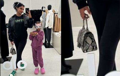 LOOK: Hannah Usman brings with her a Balenciaga Hourglass XS Handbag