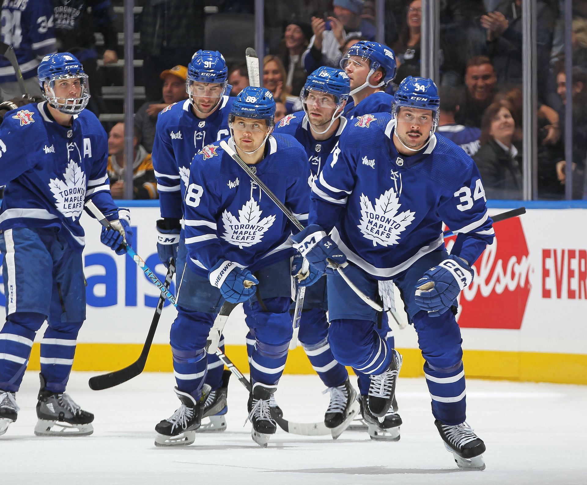 Toronto Maple Leafs are led by Auston Matthews, William Nylander, and Mitch Marner.