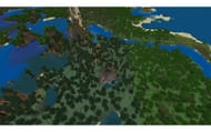 Explore the strange craters and cave system in this seed (Image via Mojang)