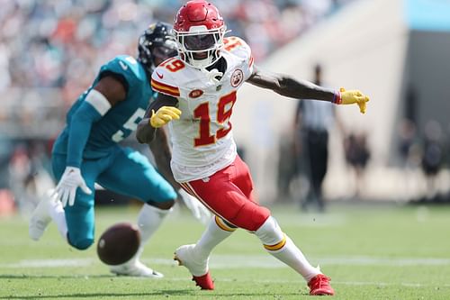 Kadarius Toney during the Kansas City Chiefs v Jacksonville Jaguars