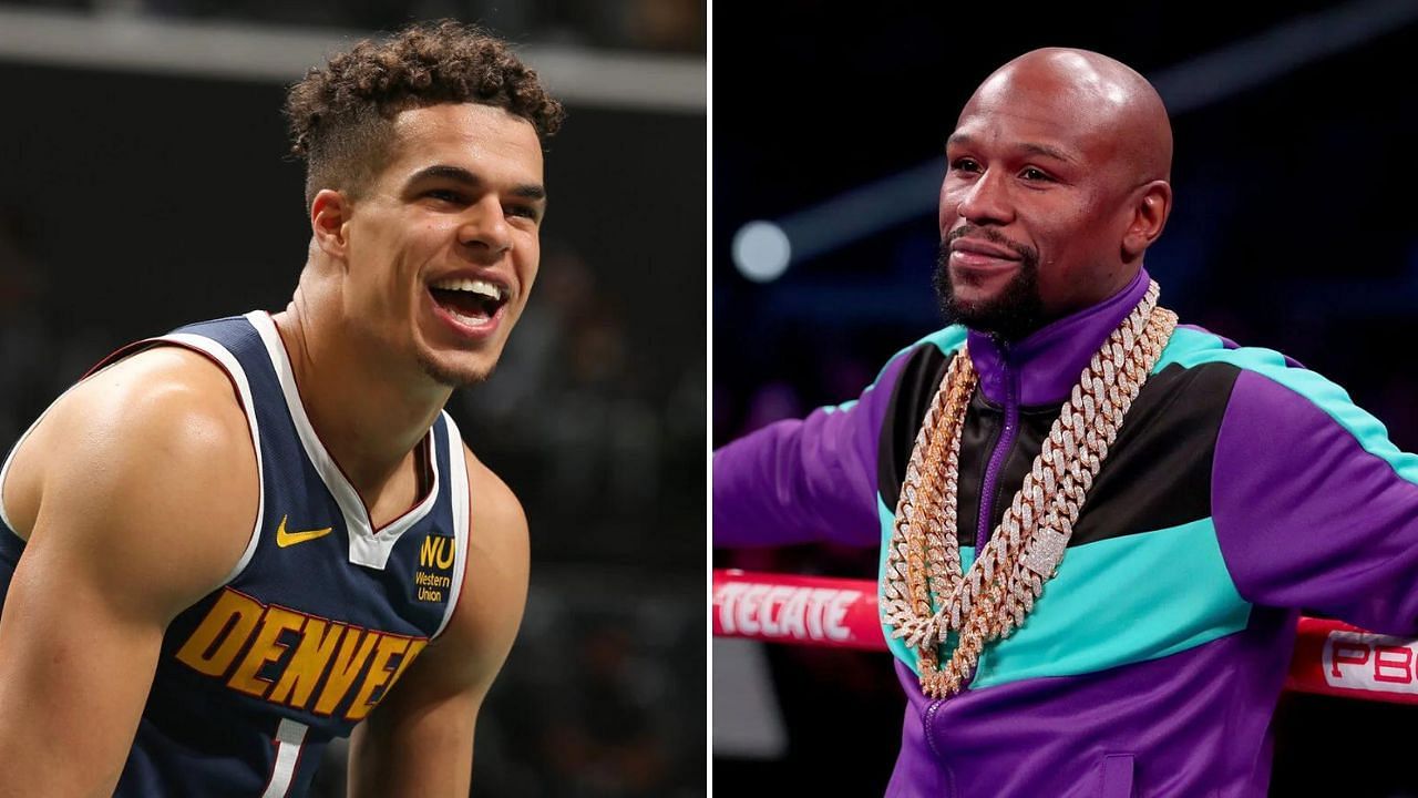 Michael Porter Jr. and Floyd Mayweather came together to watch the Lakers vs Suns matchup