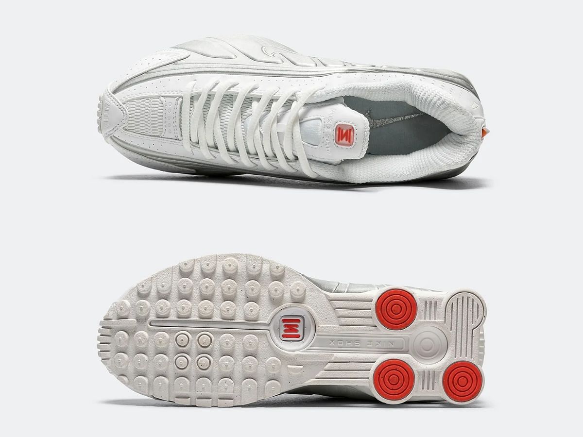 Nike Shox R4 Retro &ldquo;White/Metallic Silver&rdquo; sneakers (Image via Sneaker News)