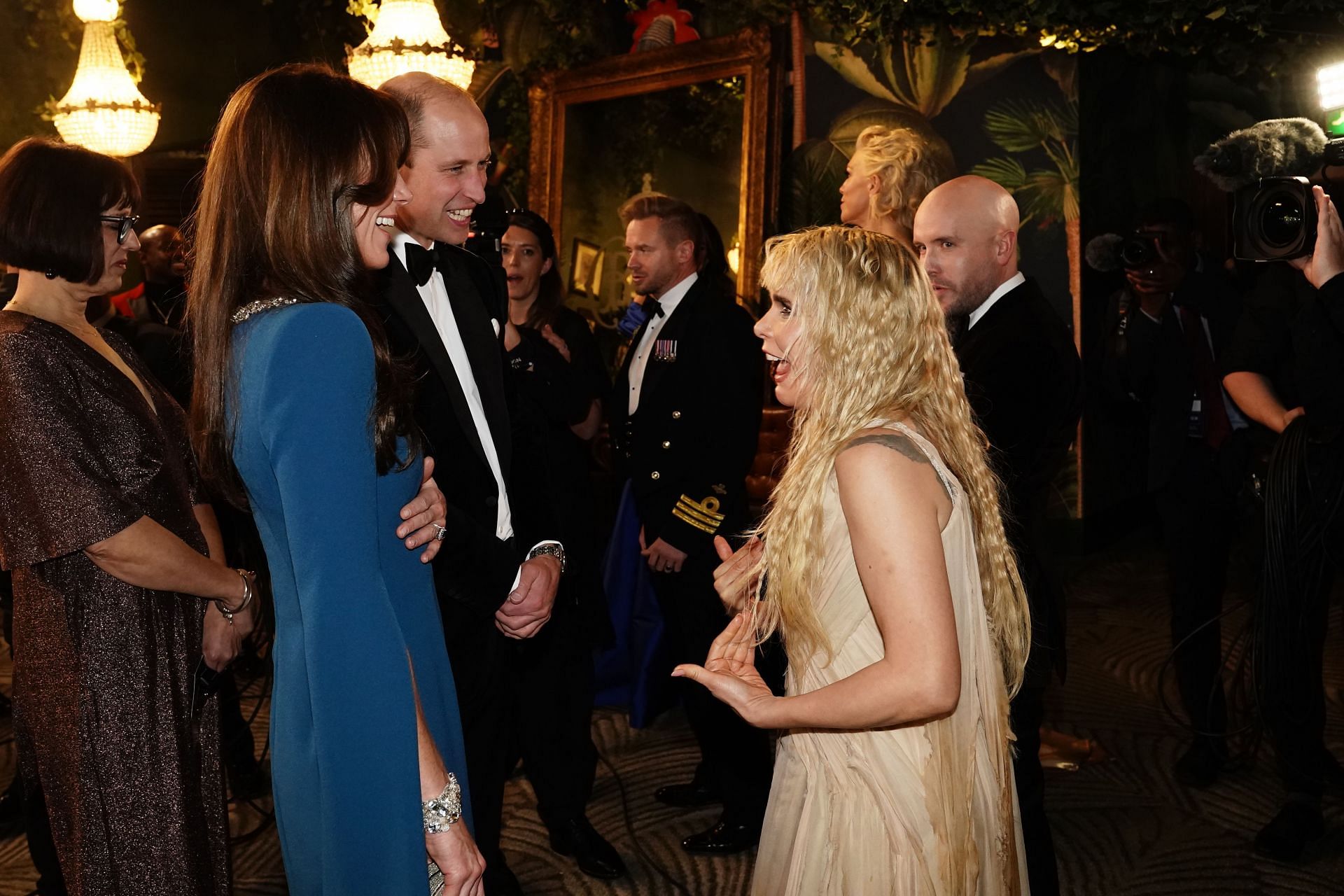 The Prince And Princess Of Wales Meet Paloma Faith At The Royal Variety Performance 2023 (Image via Getty Images)