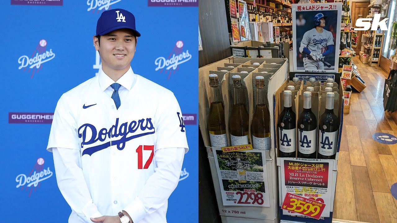 Fans laugh after Dodgers debut Shohei Ohtani wine (Image via @mrjeffu on X)