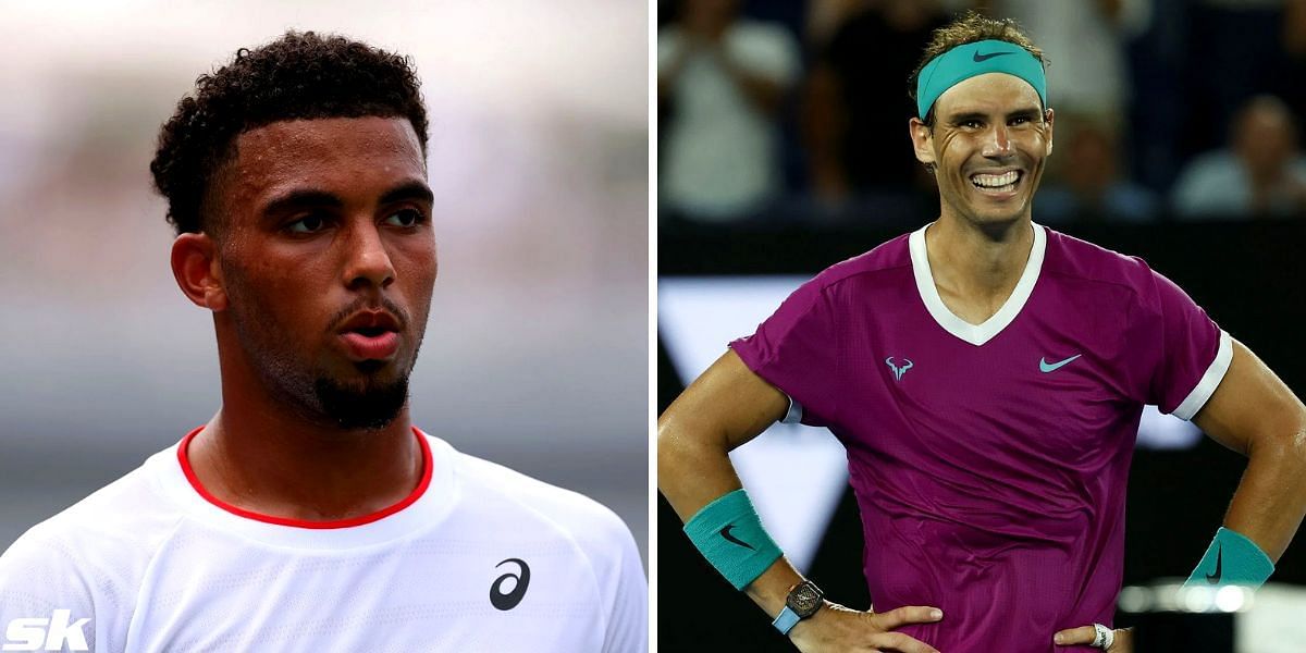 Arthur Fils (L) and Rafael Nadal (R)