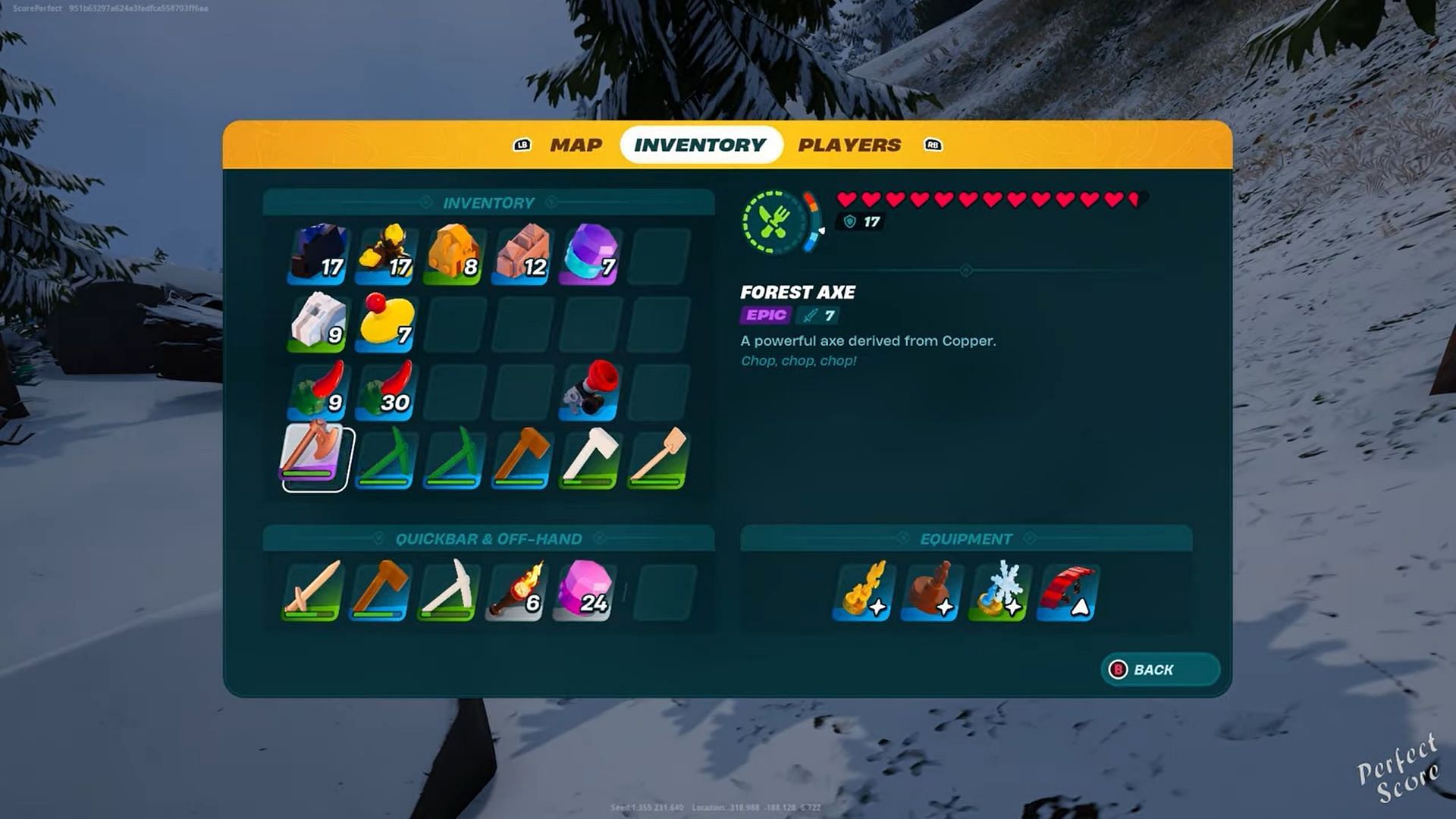 Epic Forest Axe (Image via Perfect Score on YouTube)